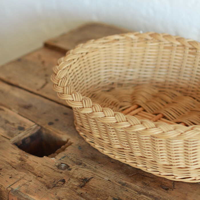 Corbeille rotin vintage – Image 2