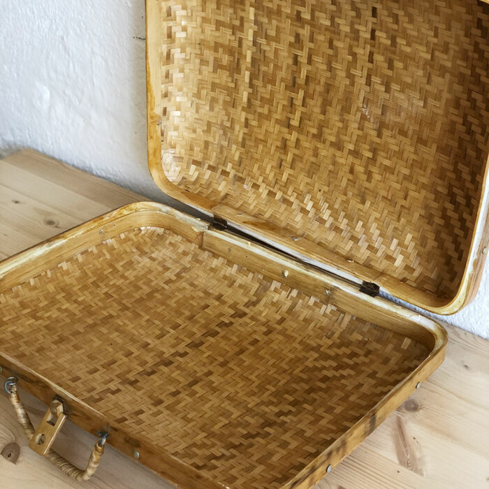 Valise tressée vintage GM – Image 5