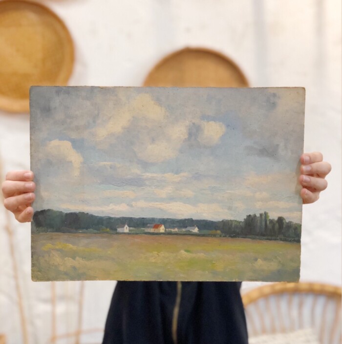 Peinture sur carton Paysage
