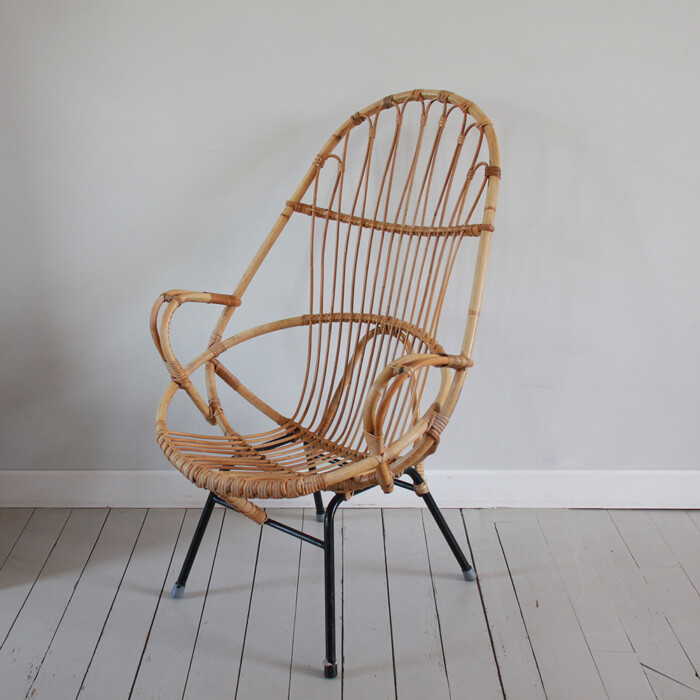 Fauteuil rotin Noorwolde vintage – Image 3