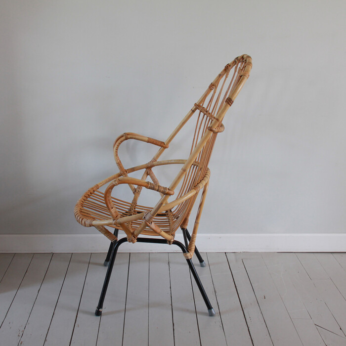 Fauteuil rotin Noorwolde vintage – Image 4
