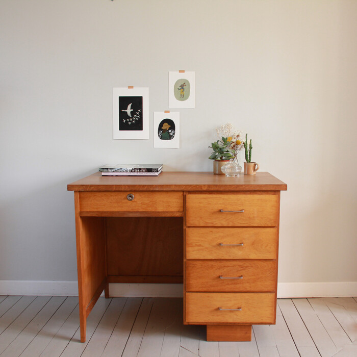 Bureau chêne vintage