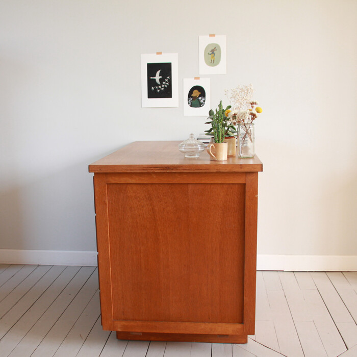 Bureau chêne vintage – Image 4