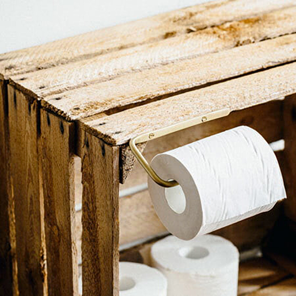 Porte Rouleau Papier Toilette en Bois