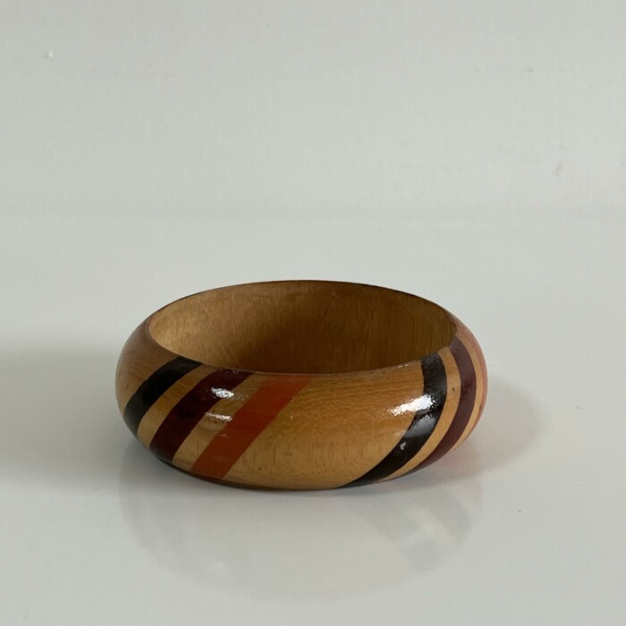 Bracelet bois rayures 2 sis
