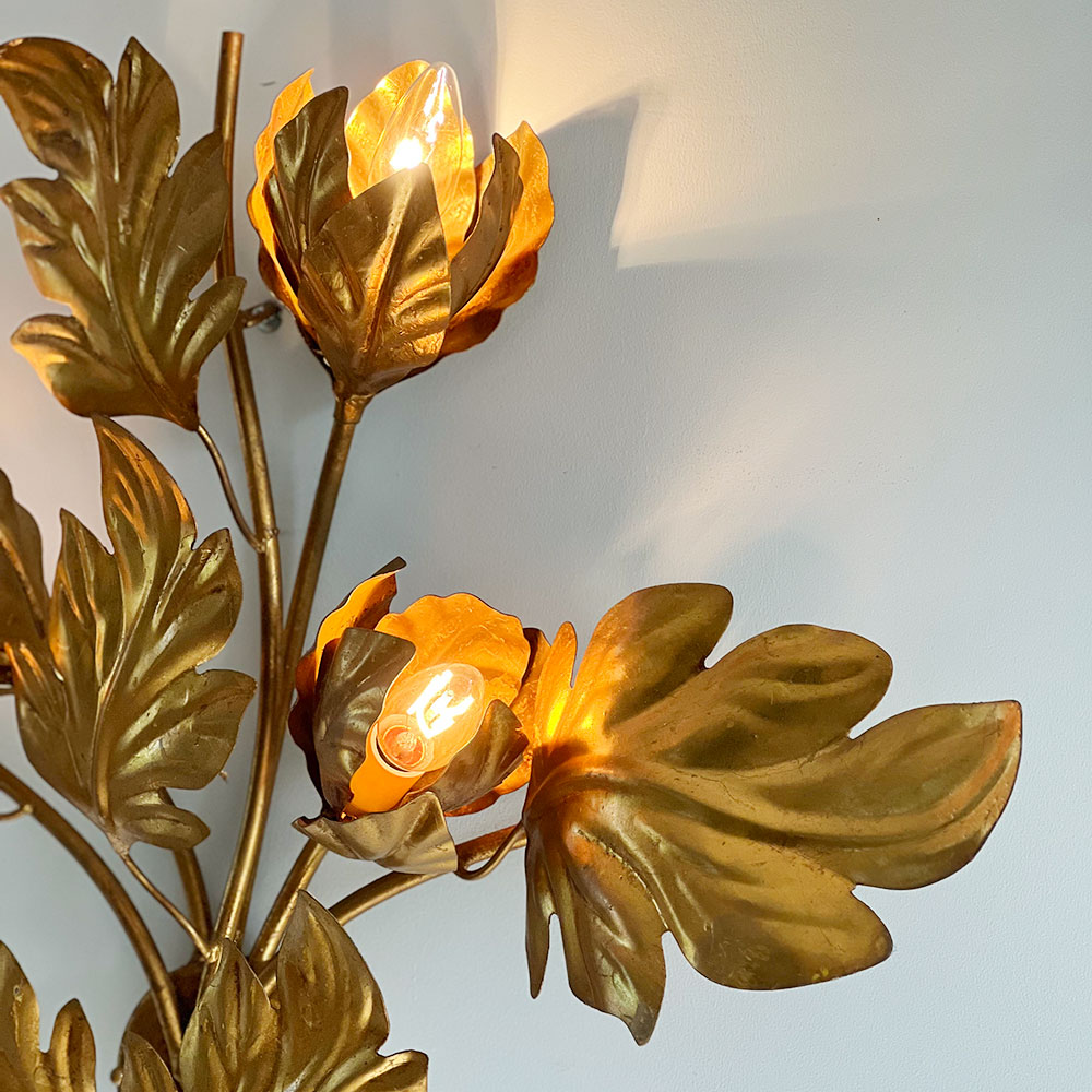 Applique florale en métal doré - Hans Kögl – Image 5