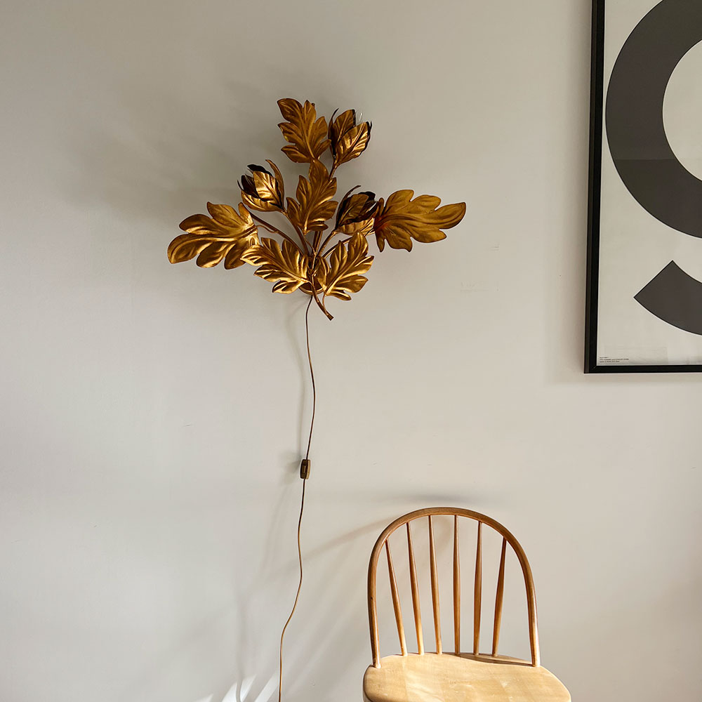 Applique florale en métal doré - Hans Kögl – Image 9
