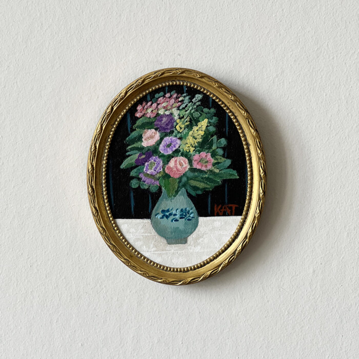 Peinture Le vase bleu
