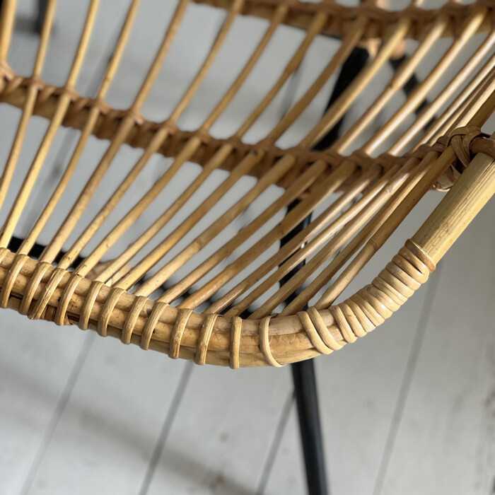 Fauteuil rotin vintage Rohe – Image 6