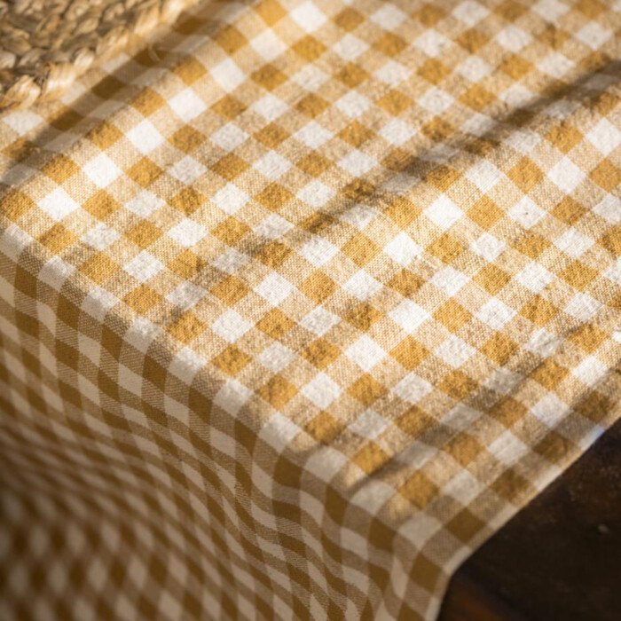 Nappe vichy Caramel et Blanc – Image 5