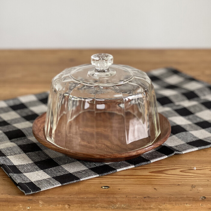Assiette teck scandinave vintage – Image 2