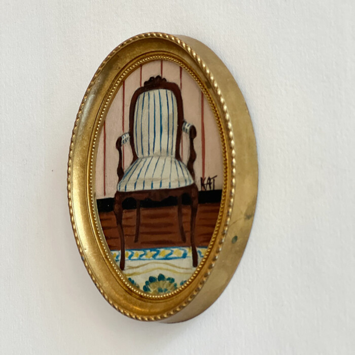 Peinture Le fauteuil aux rayures bleues – Image 3