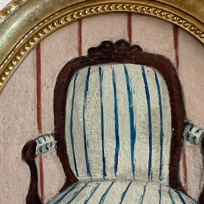 Peinture Le fauteuil aux rayures bleues – Image 5