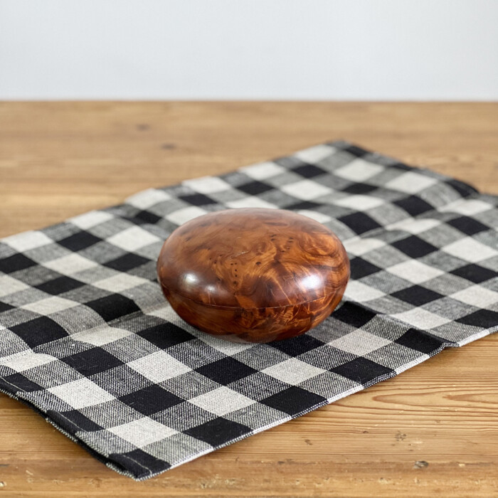 Boite bois loupe vintage