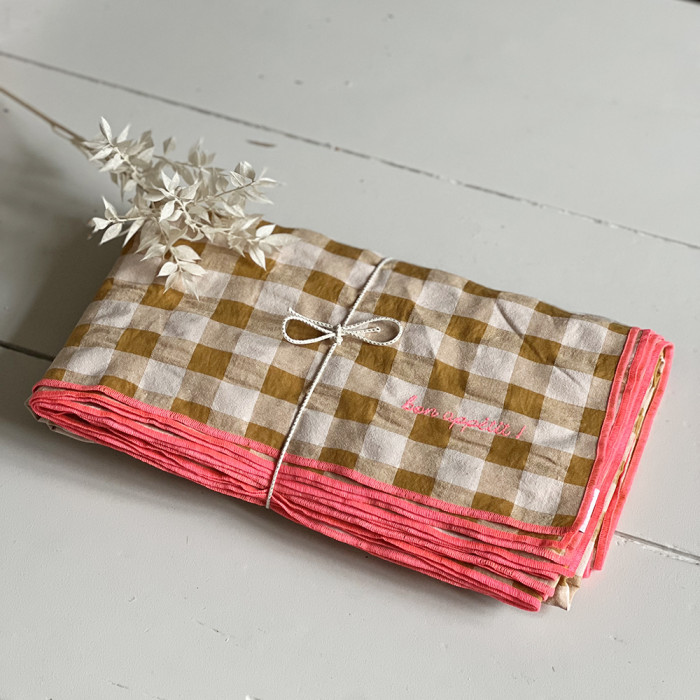 Nappe Vichy à carreaux Moutarde – Image 2