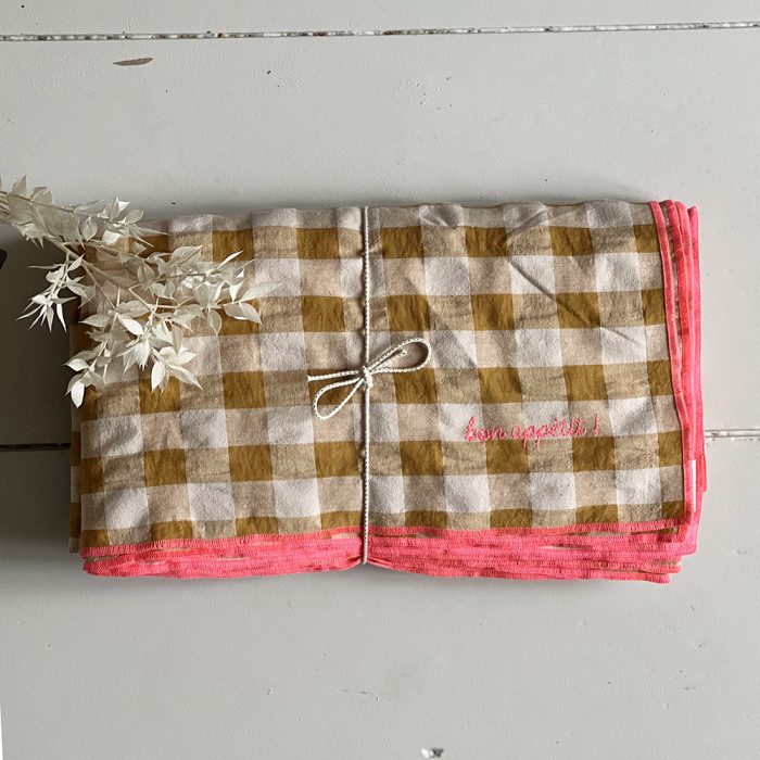 Nappe Vichy à carreaux Moutarde – Image 3