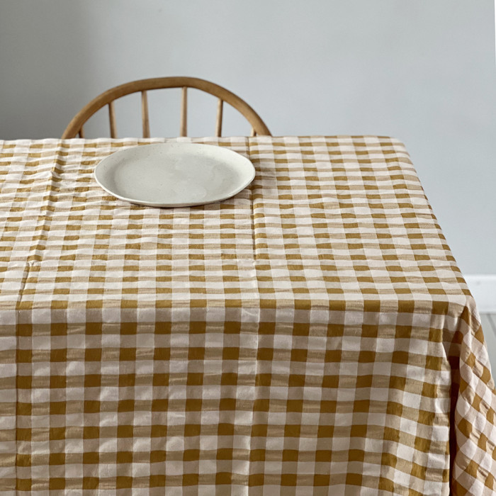 Nappe Vichy à carreaux Moutarde – Image 6