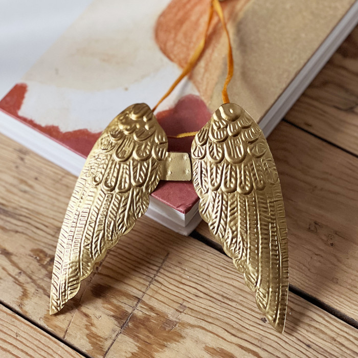 Paire d'ailes en laiton